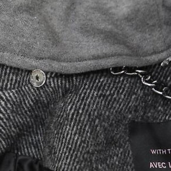 Brand New Women's Avec Les Filles Gray Overcoat Jacket With Removable Hood - Picture 9 of 16